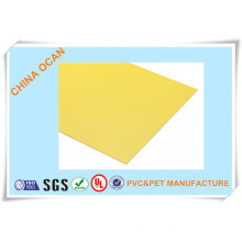 Feuille de PVC jaune mat pour couverture